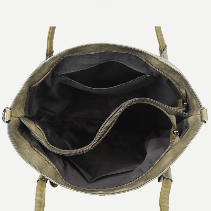 Tragetasche für Damen, Vintage, große Kapazität, Handtasche aus PU-Leder