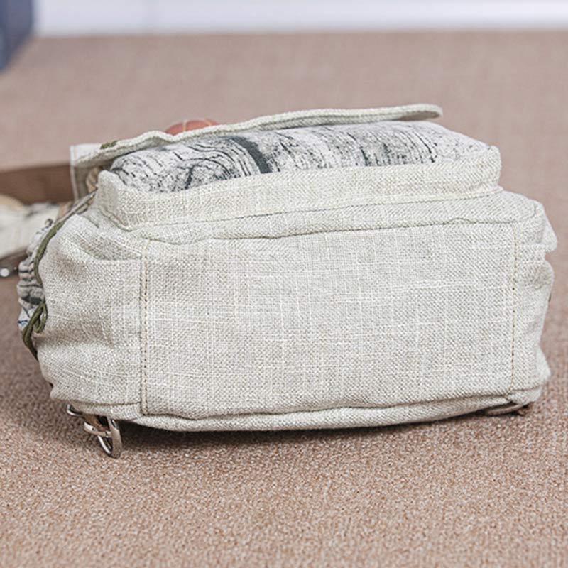 Multifunktionaler Rucksack mit großem Fassungsvermögen und nationalem Blumendruck