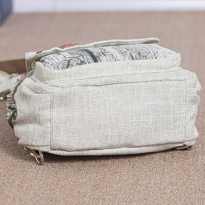 Multifunktionaler Rucksack mit großem Fassungsvermögen und nationalem Blumendruck