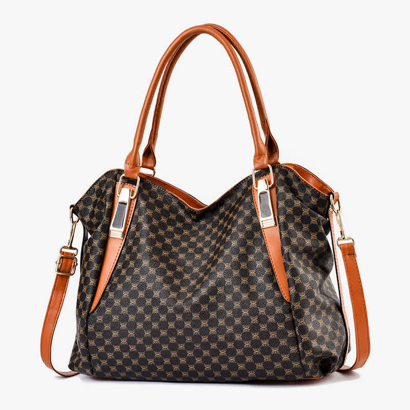 Hobo-Tasche aus Leder mit großem Fassungsvermögen, multifunktionale Schultertasche
