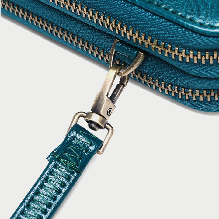 Sonnenblumen-Handytasche aus Leder, mehrere Fächer, Mini-Umhängetasche mit Kartenhalter, Münzgeldbörsen