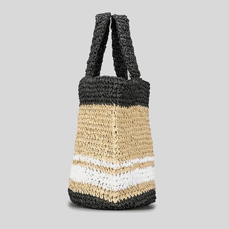 Strandtasche für Damen, Sommer, Strandparty, lässige Strohhandtasche
