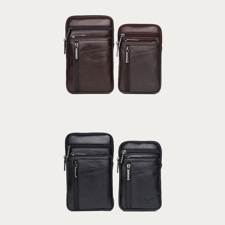 Messenger Bag für Herren, Mini-Umhängetasche aus ultradünnem Leder