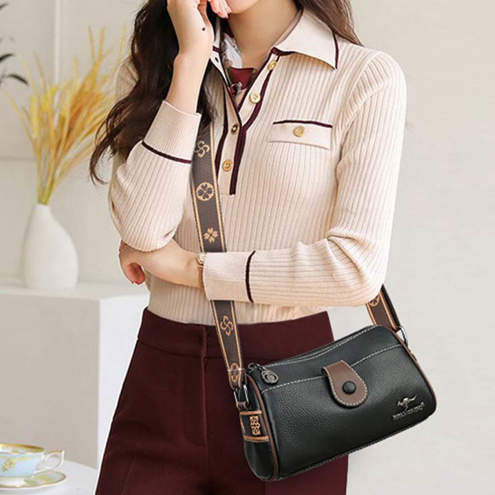 Retro Lady Unterarm Tasche Breiter Riemen Einfache Frauen Umhängetasche