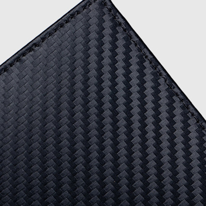 RFID Multi-Slot Prägung Echtes Leder Dreifach gefaltete Super Slim Kurze Brieftasche