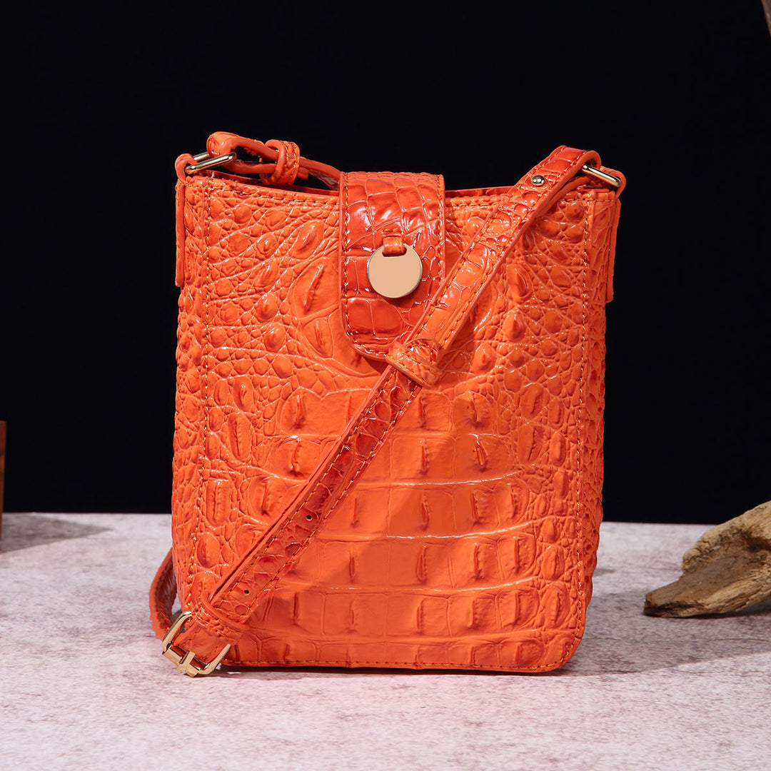 Umhängetasche für Damen, Retro-Krokodilmuster, Handytasche