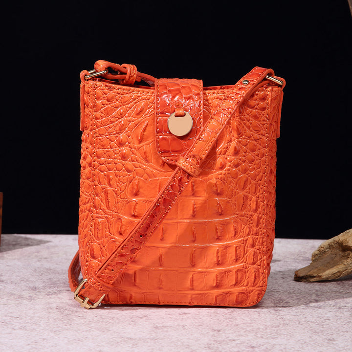 Umhängetasche für Damen, Retro-Krokodilmuster, Handytasche