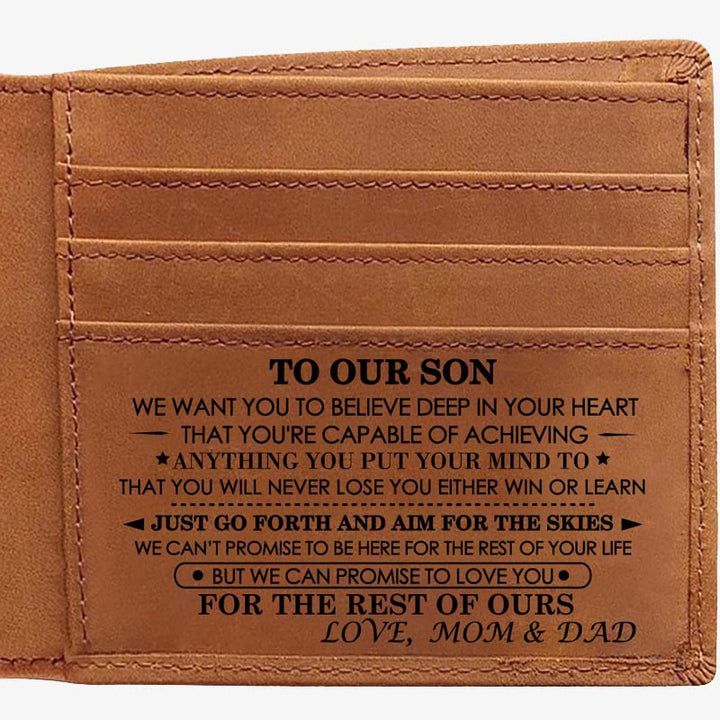 Dünne Brieftasche für die Familie, mit Laser-Inschrift, Leder, Geldbörse, Geschenk