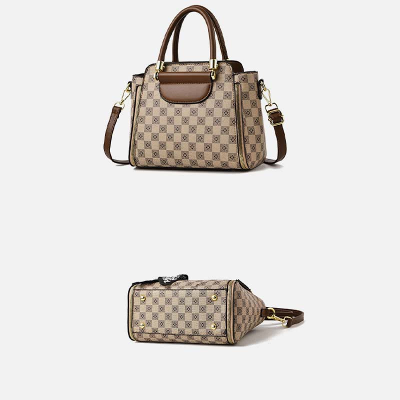 Britische Handtasche Damen Mini Seidenschal Dekor Elegante Umhängetasche