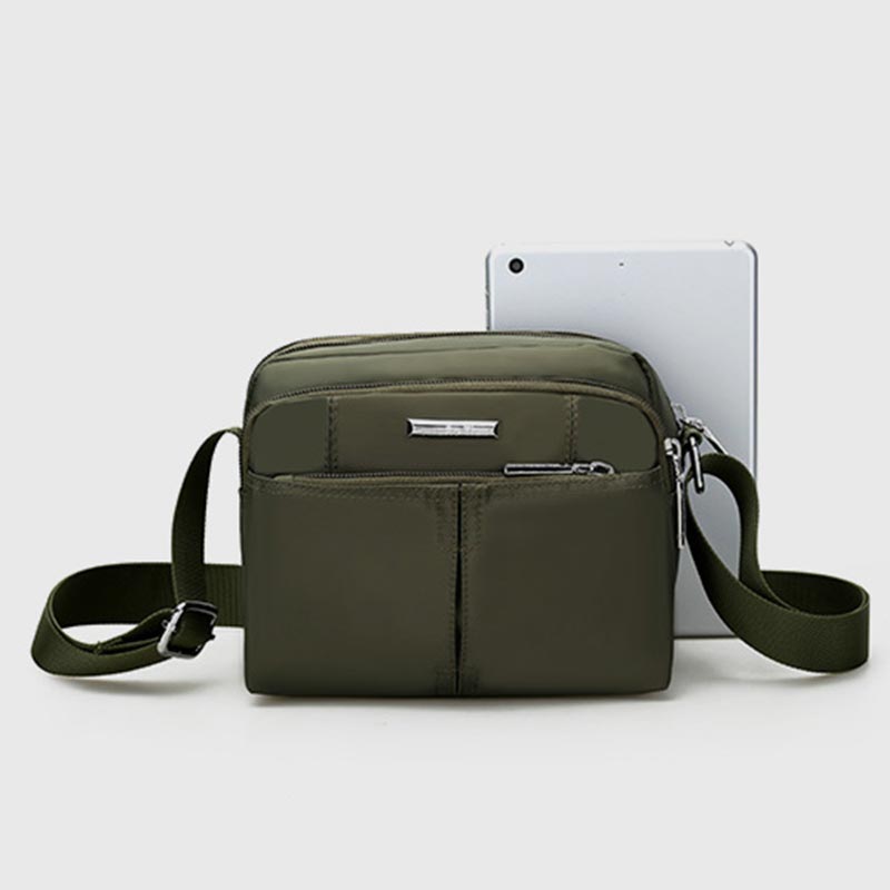 Umhängetasche mit mehreren Taschen für Herren, leichte Mini-Umhängetasche aus Nylon