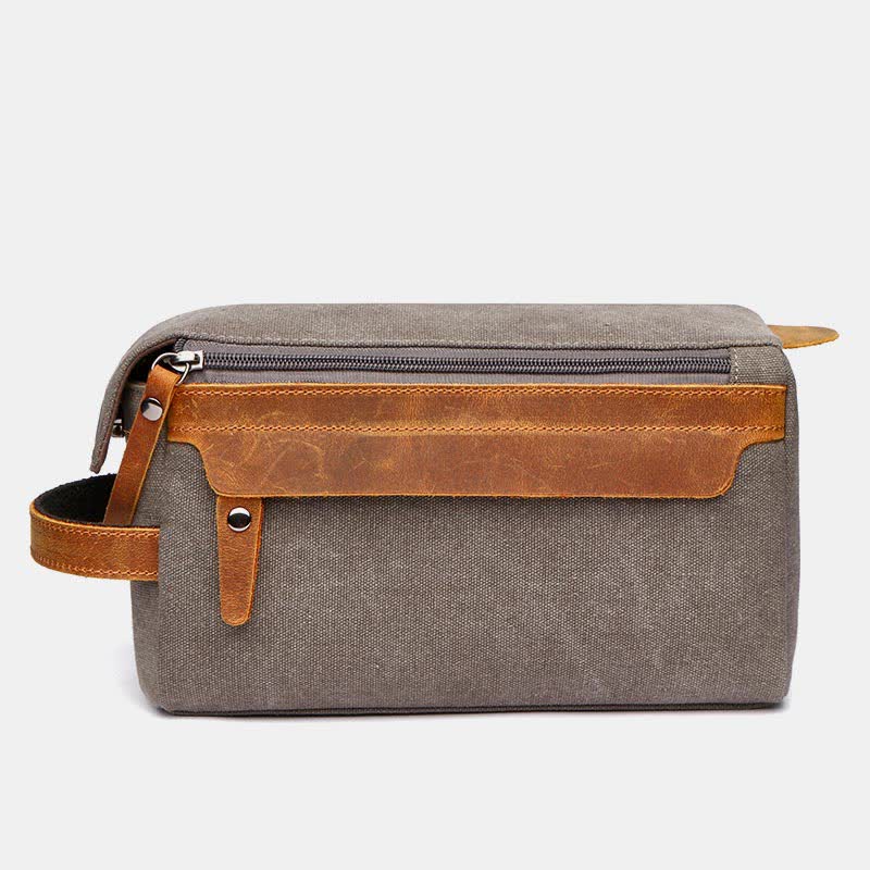 Retro-Aufbewahrungstasche aus Segeltuch, Make-up-Tasche, Reise-Kulturtasche für Damen und Herren