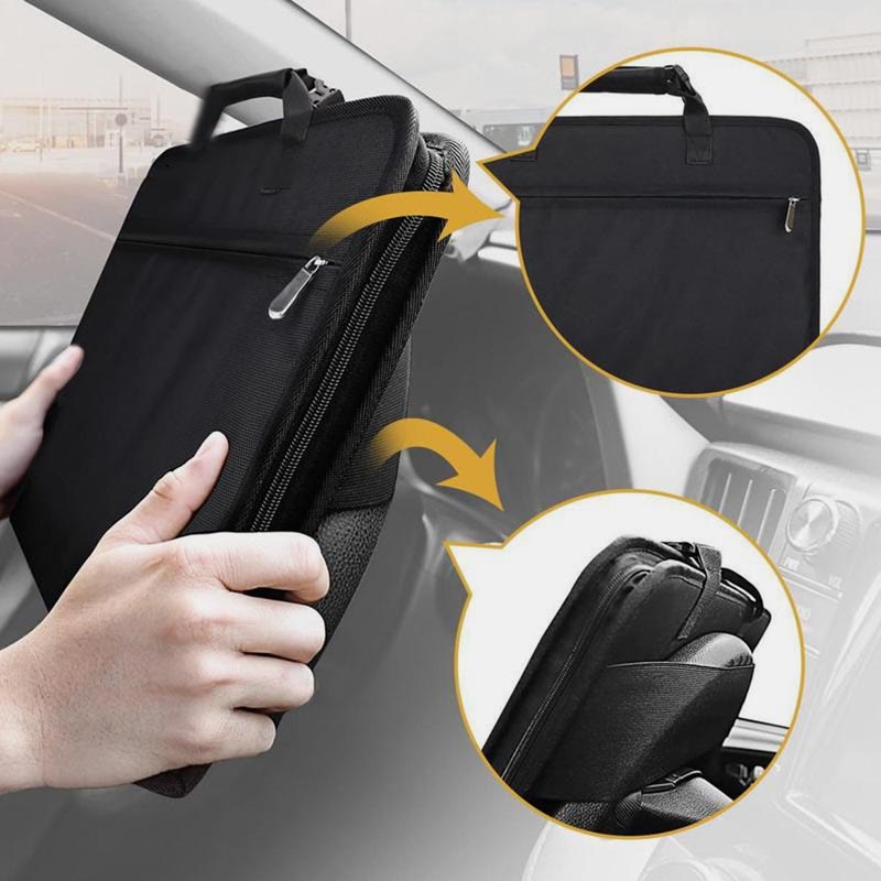 Aktentasche für Business, verstellbar, für Auto, Laptop, Schreibtisch, Oxford, zusammenklappbar, Organizer-Tasche