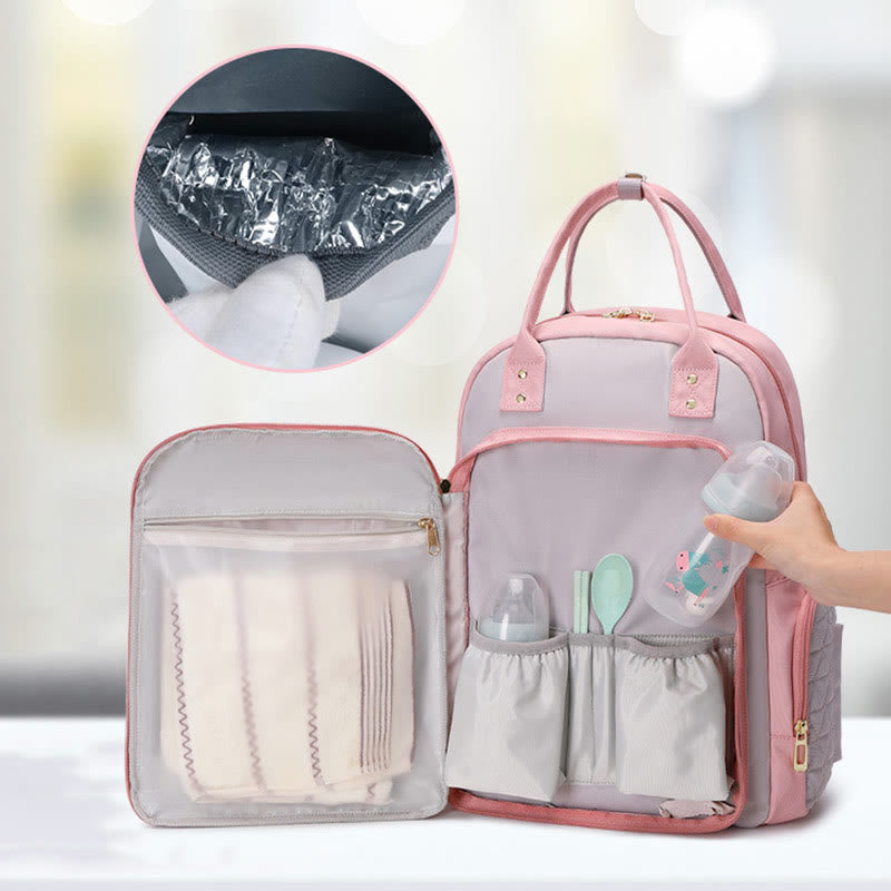 Tragbare Mama-Tasche für Frauen im Freien, wasserdichter, multifunktionaler Oxford-Rucksack