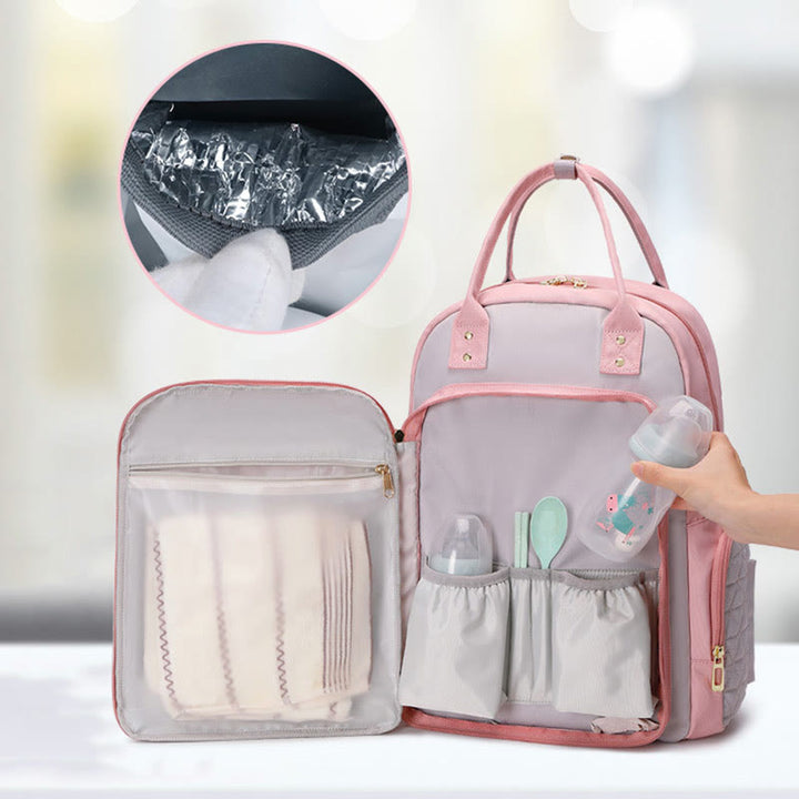 Tragbare Mama-Tasche für Frauen im Freien, wasserdichter, multifunktionaler Oxford-Rucksack