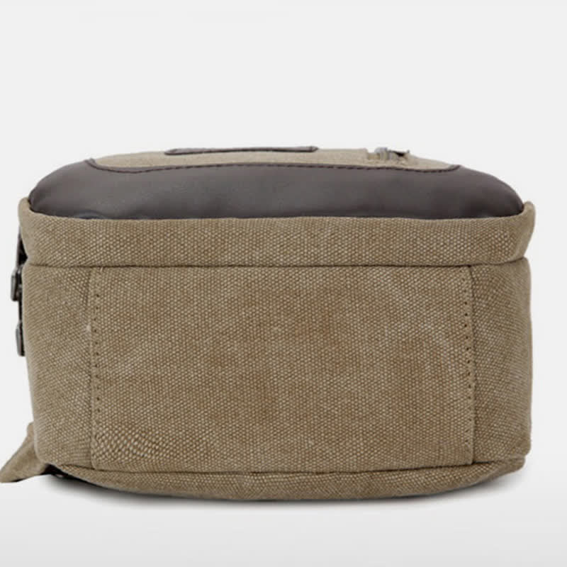 Schultertasche aus Segeltuch für Herren, für Outdoor-Reisen, Camping, Brust, Tagesrucksack