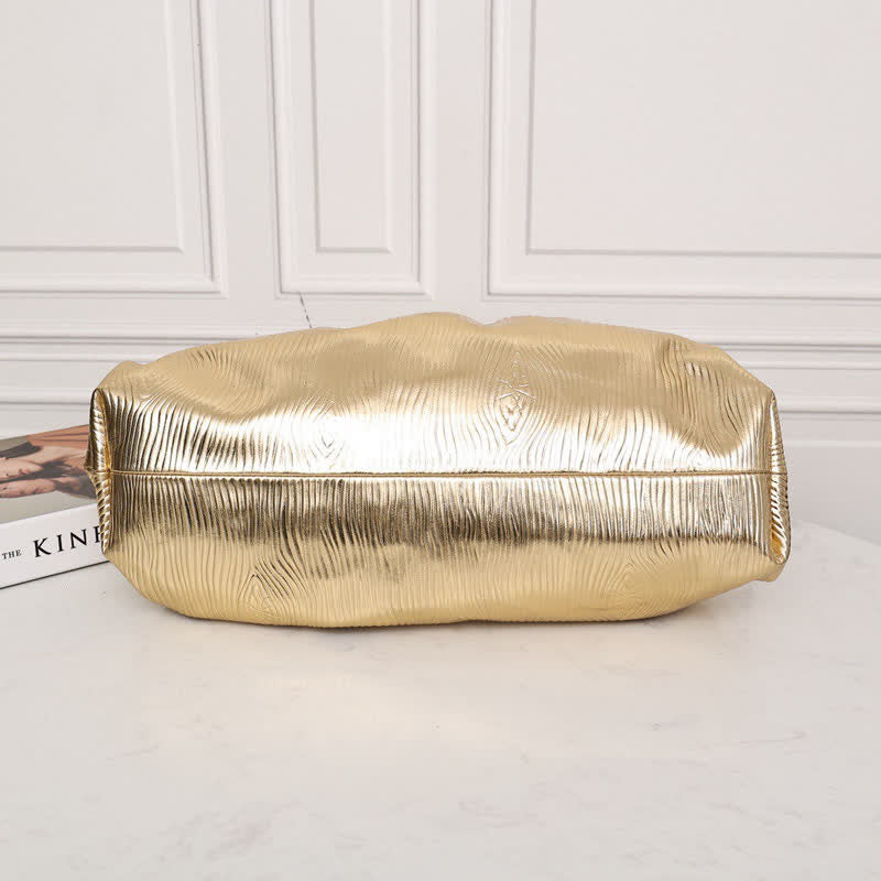 Dumpling Clutch Umhängetasche Cloud Sparkling Metallic Geldbörse für Damen
