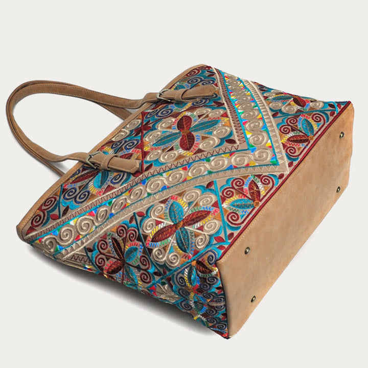 Große Einkaufstasche mit Musterdruck im ethnischen Stil für Damen
