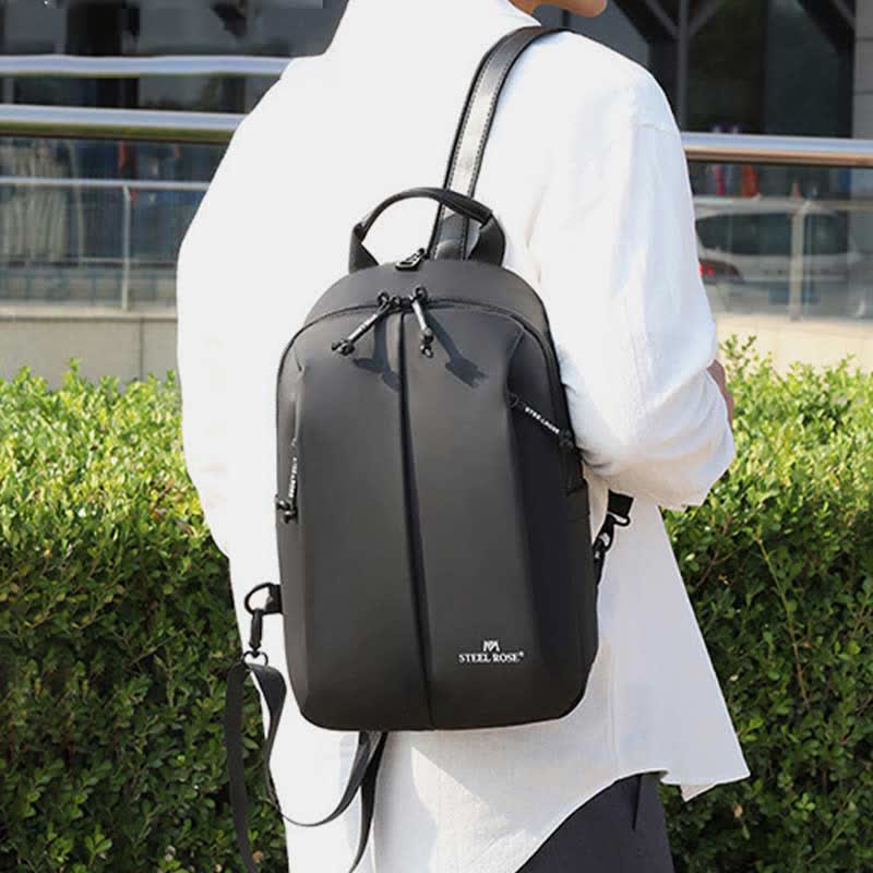 Wasserdichter Sling-Rucksack für Herren und Damen, multifunktional, lässig, Reise-Umhängetasche