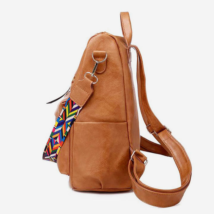 Großer Schulrucksack aus Leder