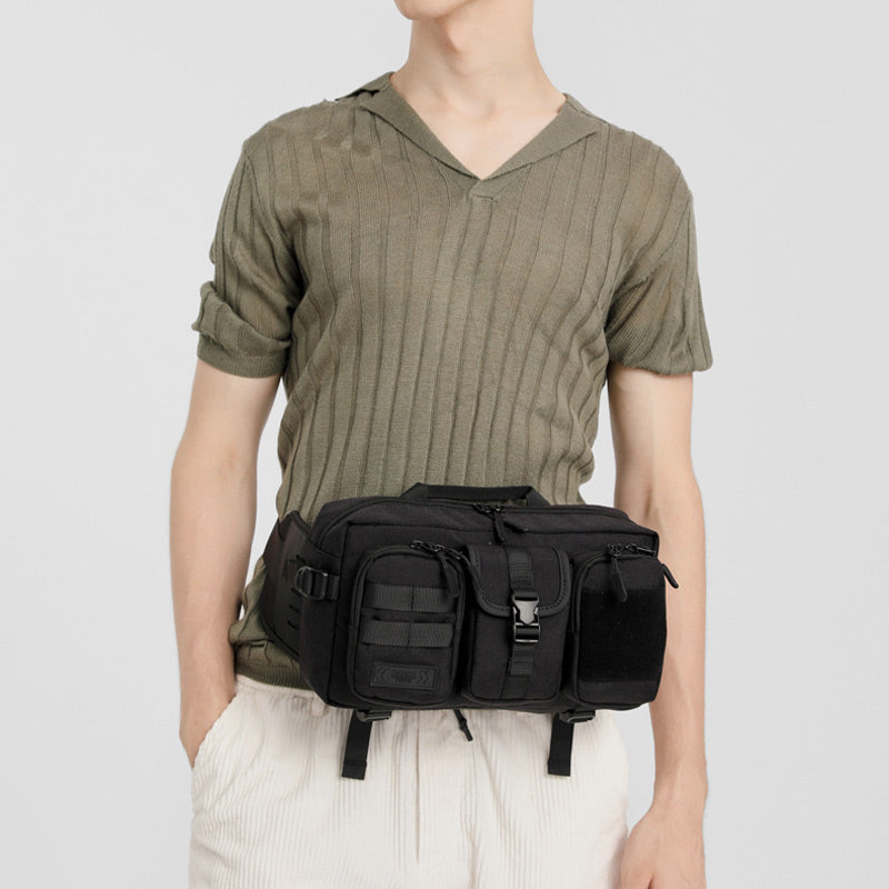 3-Wege-Verwendung Große Kapazität Wasserdicht Atmungsaktiv Bequem Casual Sling Bag Hüfttasche