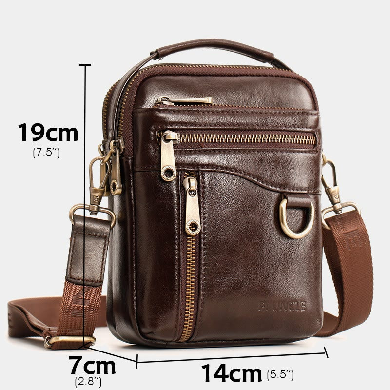 Multifunktionale Leder-Telefontasche, Hüfttasche, Umhängetasche