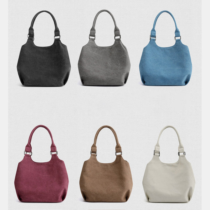 Tragetasche aus Canvas mit drei Fächern, leicht, funktional, Hobo-Handtasche