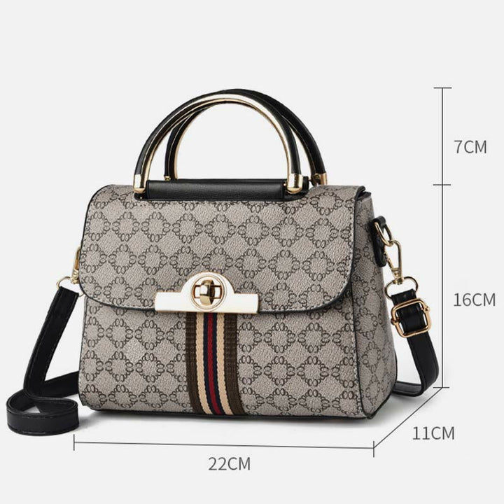 Damen Clamshell Schnalle Handtasche Abnehmbarer Riemen Retro Umhängetasche
