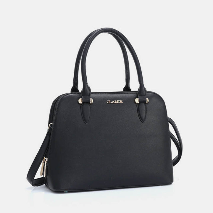 Solide Multi-Carry-Handtasche mit Muschel-Print