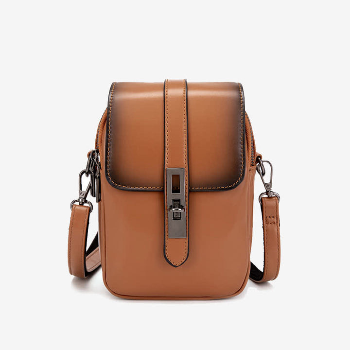 Retro-Handytasche, Mini-Umhängetasche aus Leder, Geldbörse für Damen