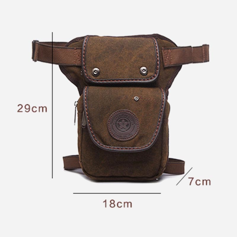 Retro-Beintasche für Herren, Outdoor-Sport, Umhängetasche aus Canvas