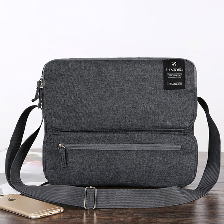 Multifunktionale Messenger-Tasche mit mehreren Fächern, Laptop-Umhängetasche