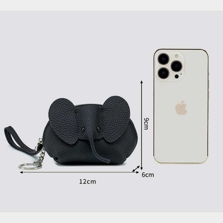 Damen Kleine Geldbörse Elefant Leder Geldbörse Wechselgeldbeutel Armband