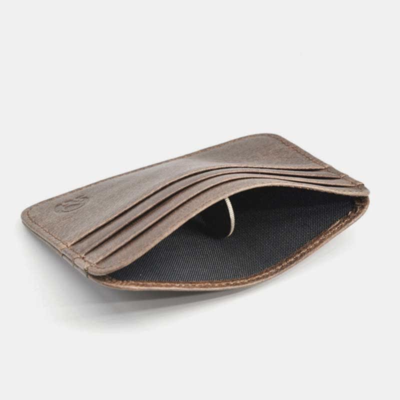 Schlanke minimalistische Vordertasche Brieftasche aus echtem Leder Kartenhalter Kartenetui - image 2