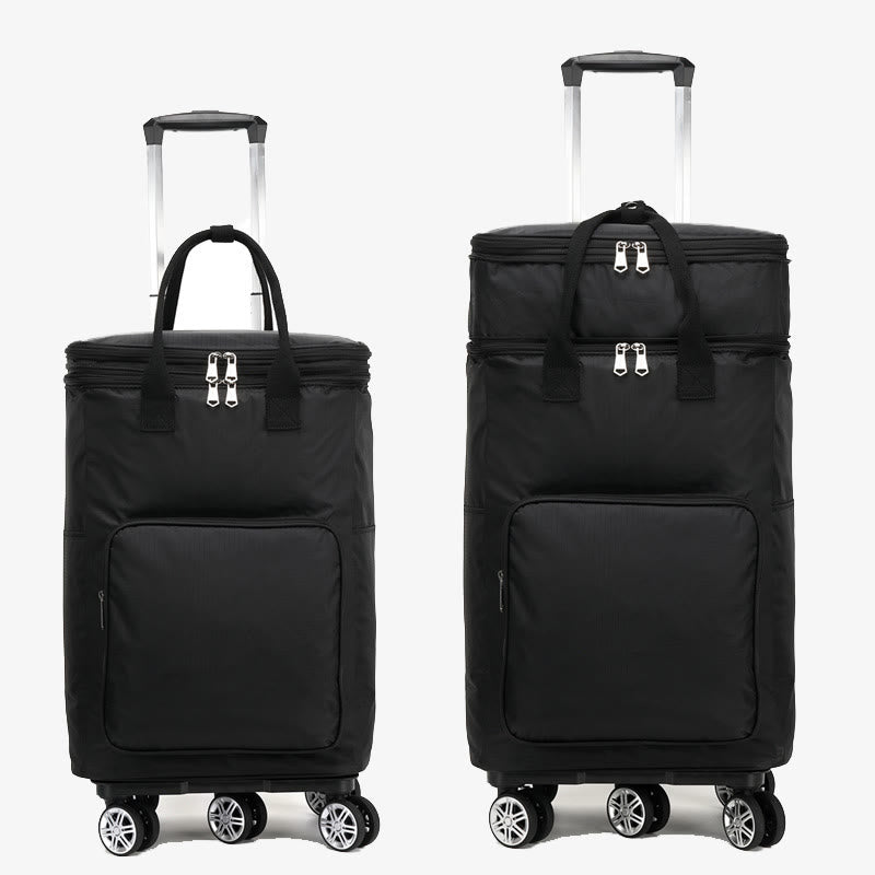 Teleskopstange Rolling Tote Bag Falten Wärme Erhaltung Einkaufswagen