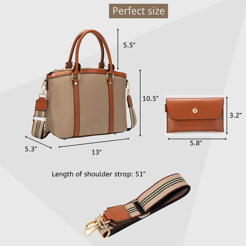Top-Griff-Tasche für Damen, weiche, tragbare Oxford-Umhängetasche