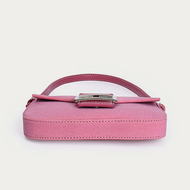 Umhängetasche für Damen, Vintage, mattrosa, elegante Handtasche