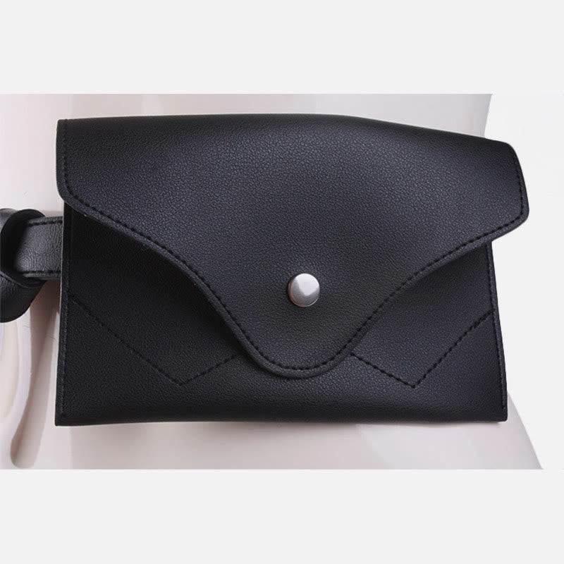 Stilvolle Hüfttasche Vegan Leder Umschlag Damen Gürteltasche