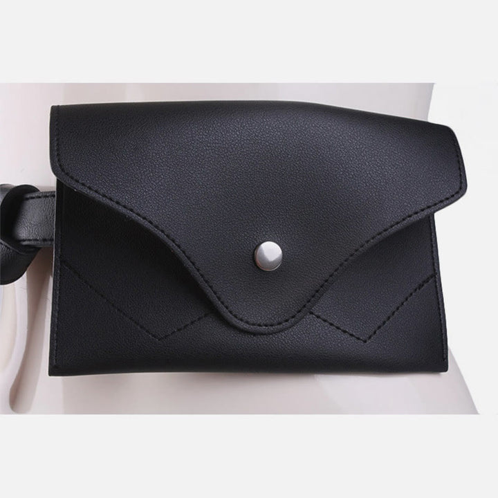Stilvolle Hüfttasche Vegan Leder Umschlag Damen Gürteltasche