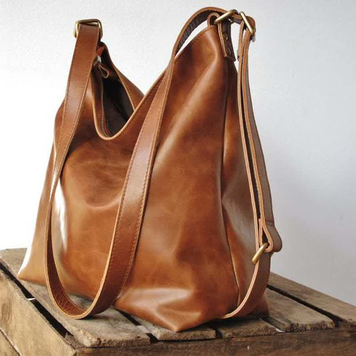 2-Wege-Verwendung Große Kapazität Vintage Rucksack Umhängetasche