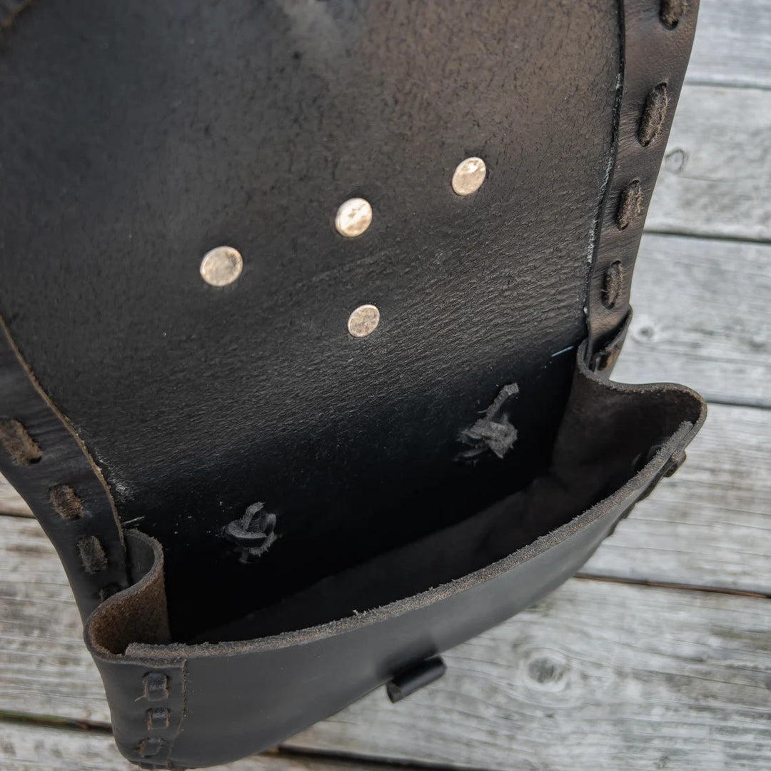 Vintage Gürteltasche Mittelalterliche Kreuzschnalle Cosplay Leder
