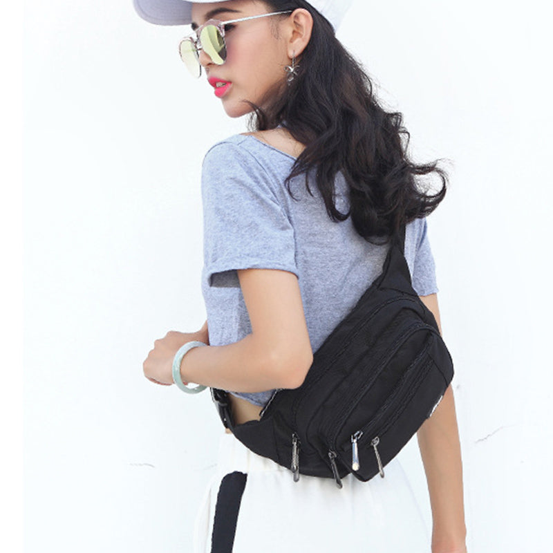 Hüfttasche für Damen und Herren, Brusttasche mit mehreren Taschen, Umhängetasche