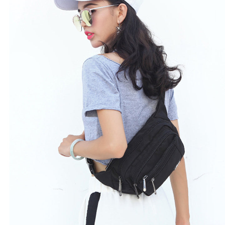 Hüfttasche für Damen und Herren, Brusttasche mit mehreren Taschen, Umhängetasche