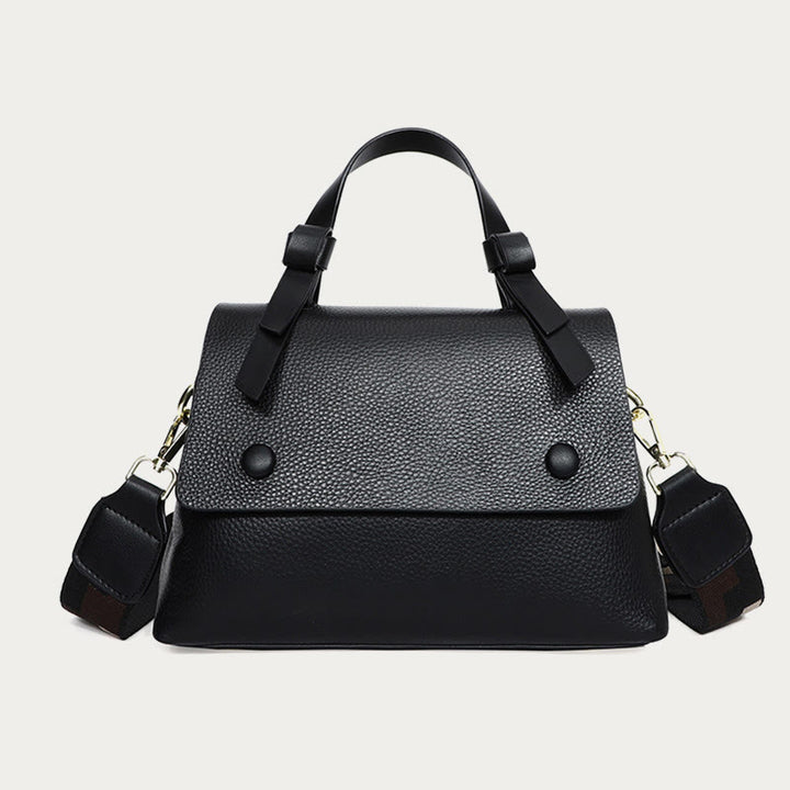 Retro-Tasche mit Henkel für Damen aus Leder mit Litschi-Muster