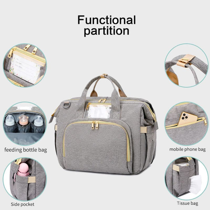 Mama-Tasche für den täglichen Gebrauch im Freien, tragbare, faltbare Kinderbett-Freizeit-Mama-Tasche