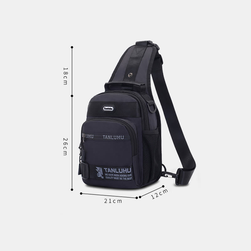 Schultertasche für Herren, multifunktionaler, lässiger Umhängerucksack für Outdoor-Sportarten
