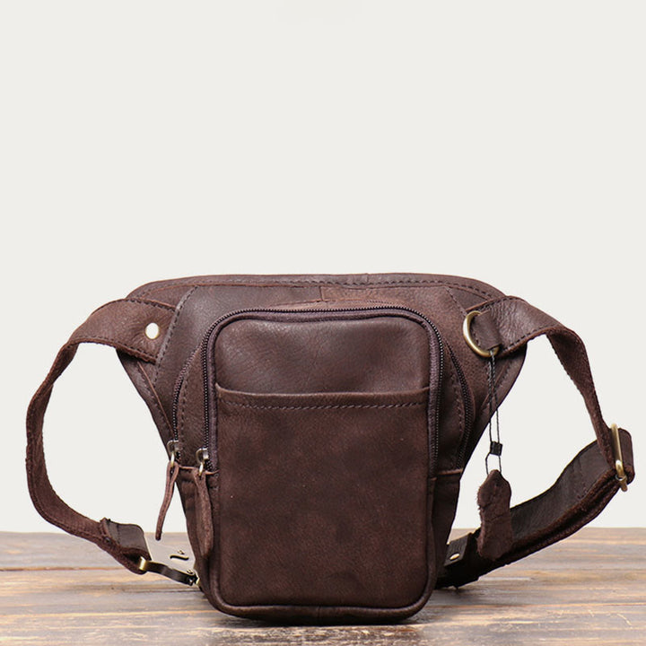 Gürteltasche für Herren aus Leder für Outdoor-Sportarten, multifunktionale Telefontasche
