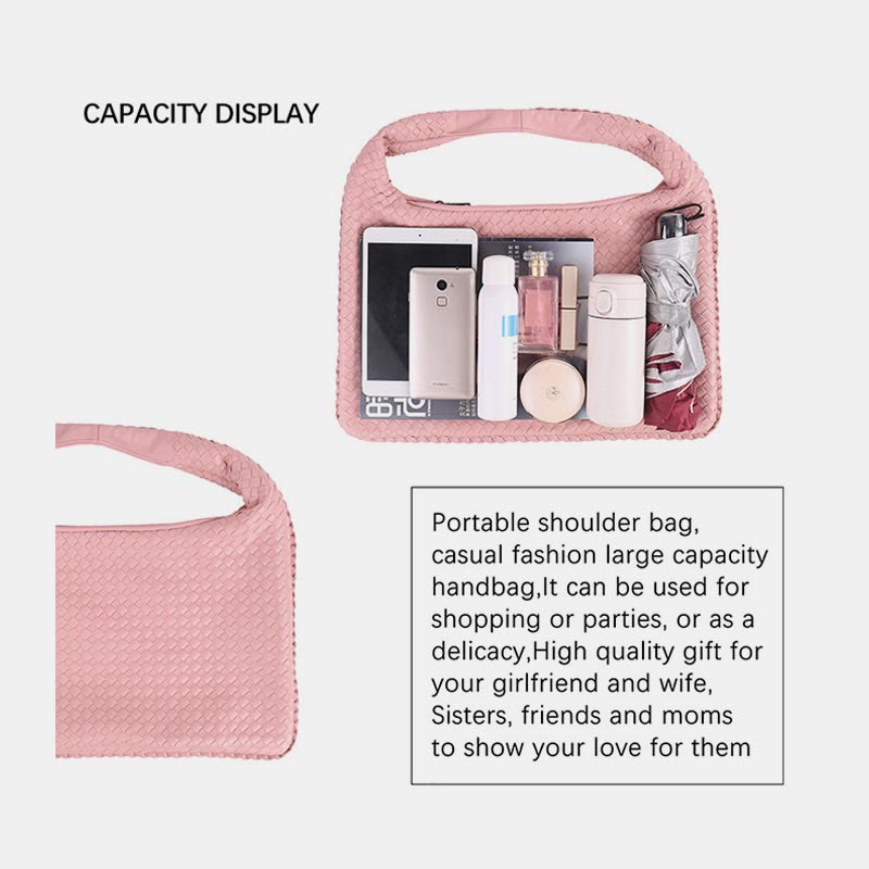 Umhängetasche für Damen, einfarbig, große Kapazität, minimalistische, lässige Handtasche