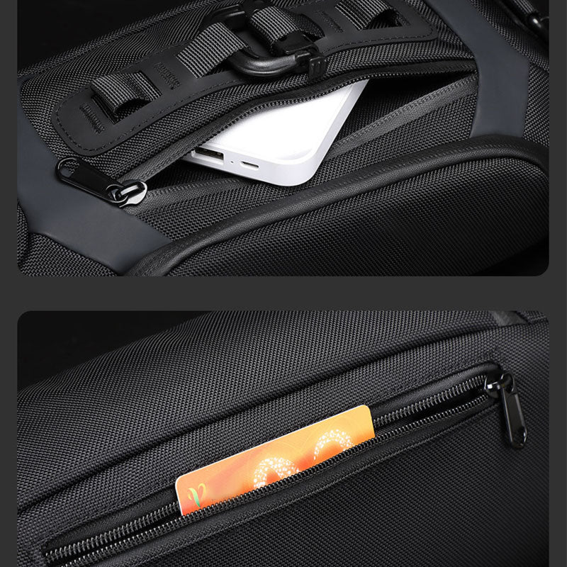 Multifunktionale Umhängetasche, Hüfttasche für Herren, Brusttasche mit mehreren Taschen