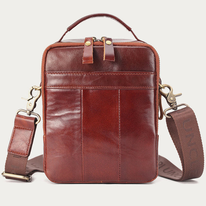 Messenger Bag für Herren, Business, kleine tragbare Umhängetasche aus Leder