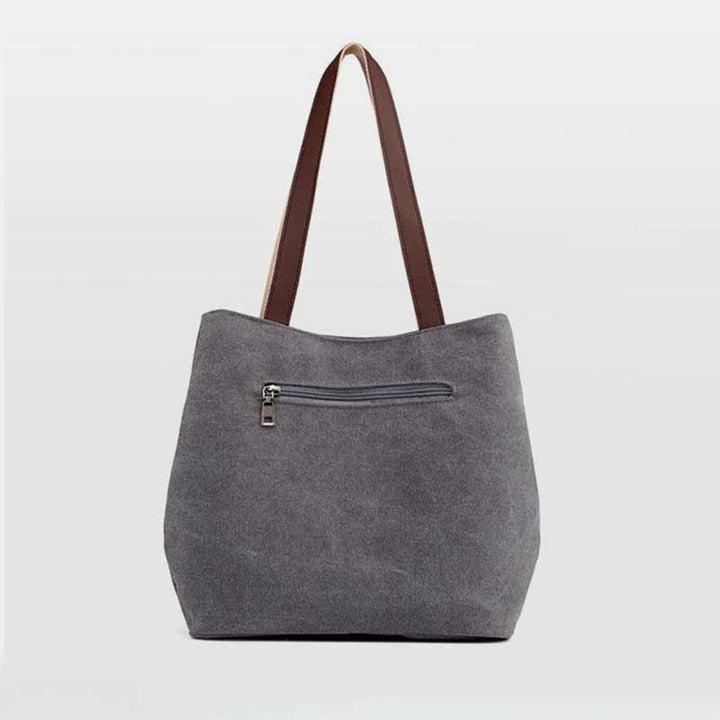Lässige Canvas-Tragetasche mit mehreren Taschen für Damen, Umhängetasche mit Henkel